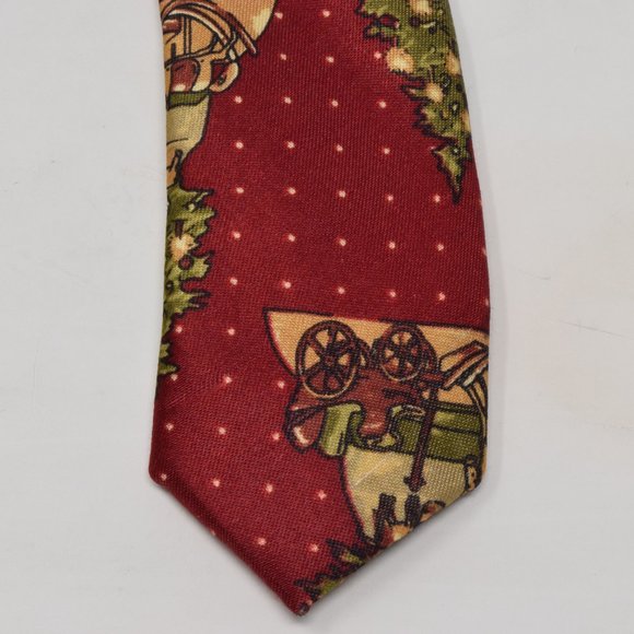 Santas Dream Silk Neck Tie Christmas Tree Gift Holiday Party Career Office Xmas - Picture 8 of 10